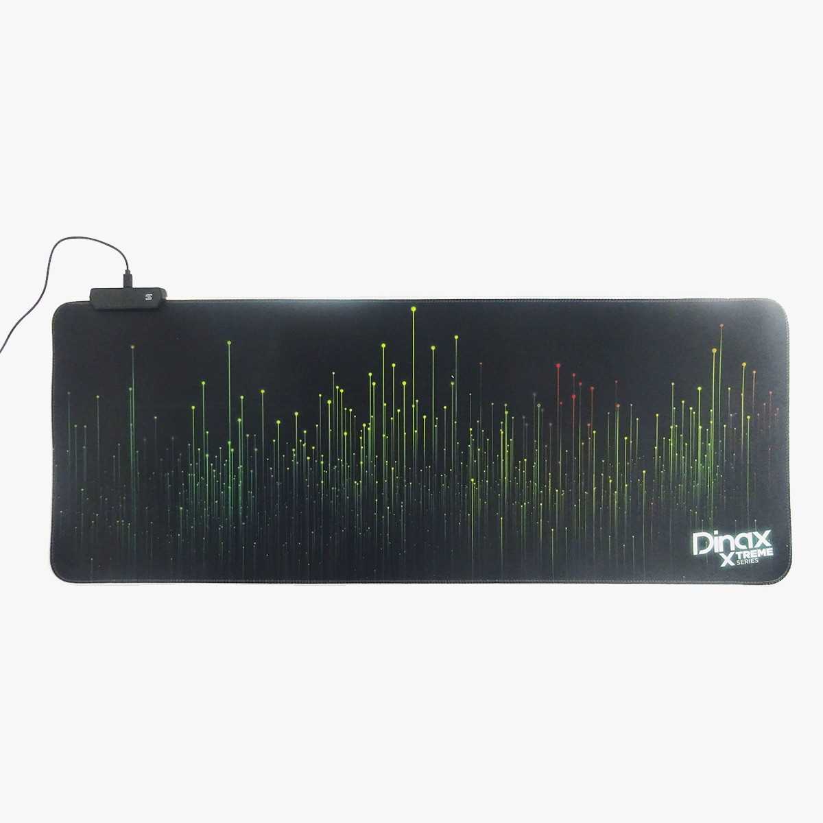 Mouse Pad Xxl Gamer Dinax Leds Rgb 90x30Cm Conexion Usb Gaming Pad Dxmopax80