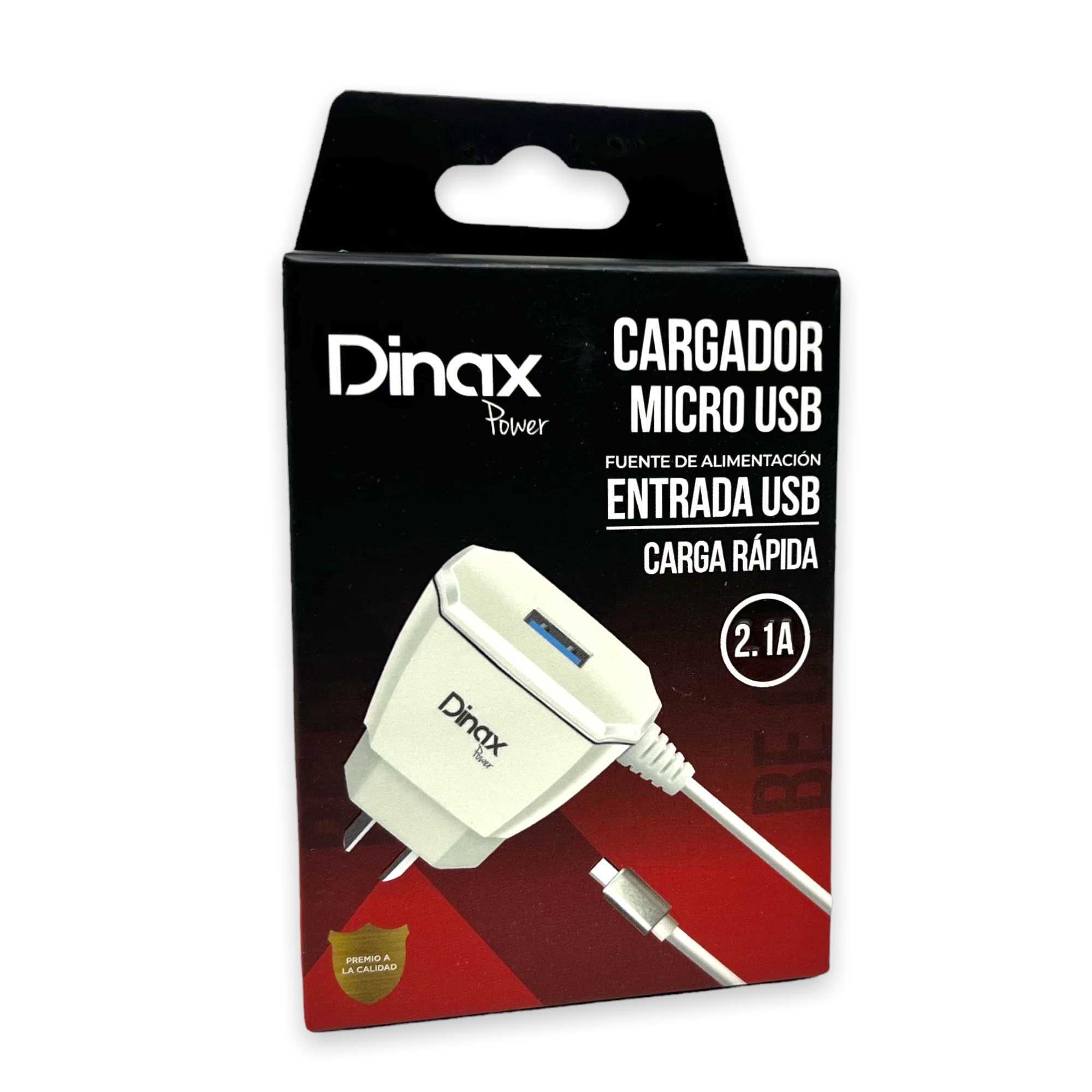CARGADOR 220V 1A MICRO USB DINAX CABLE