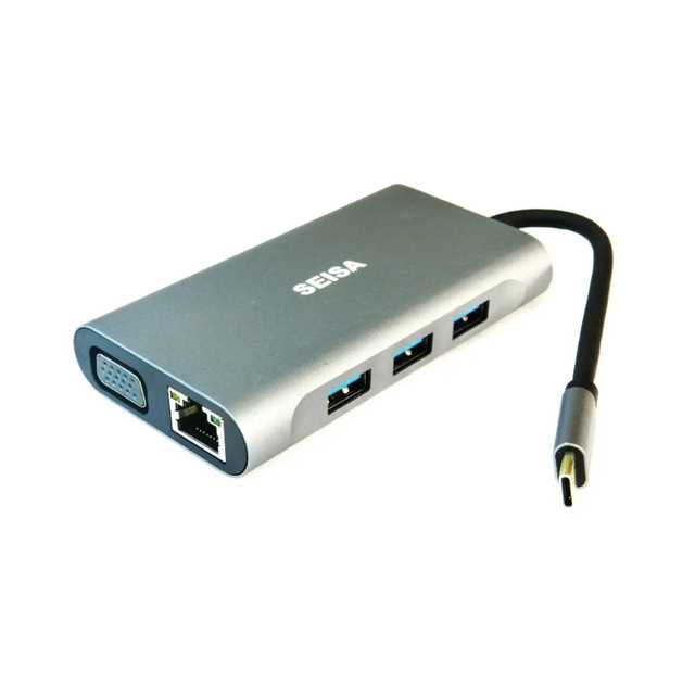 ADAPTADOR TIPO USB-C DE RED + HUB USB + HDMI + USB-C