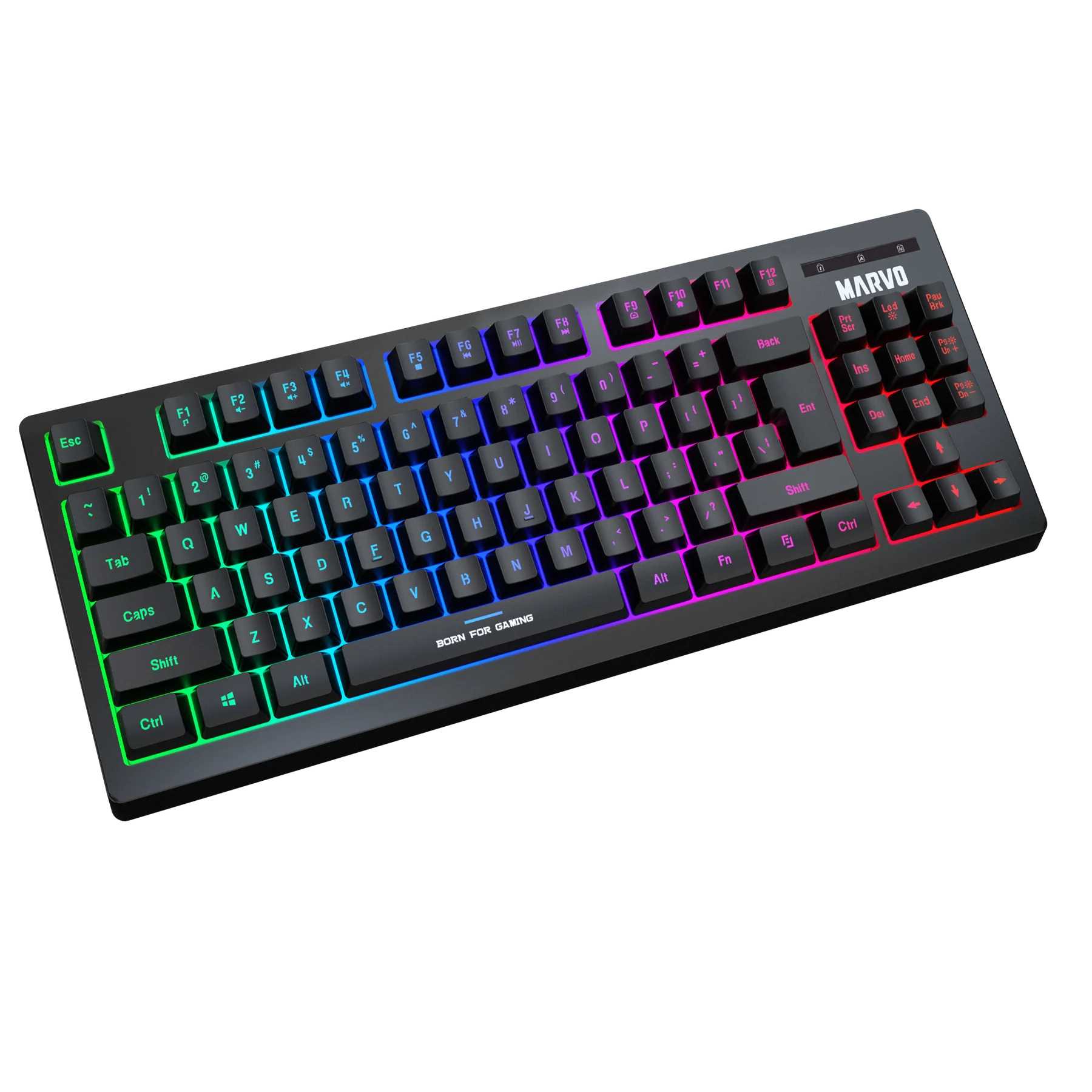 Teclado Marvo K Tkl Membrana Esp Rgb Ryr Computacion