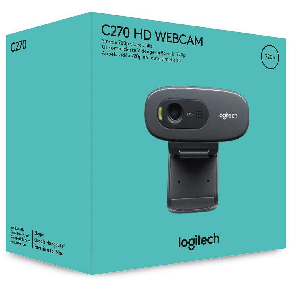 CAMARA WEB LOGITECH C270 1MPIXEL C MIC RyR Computacion